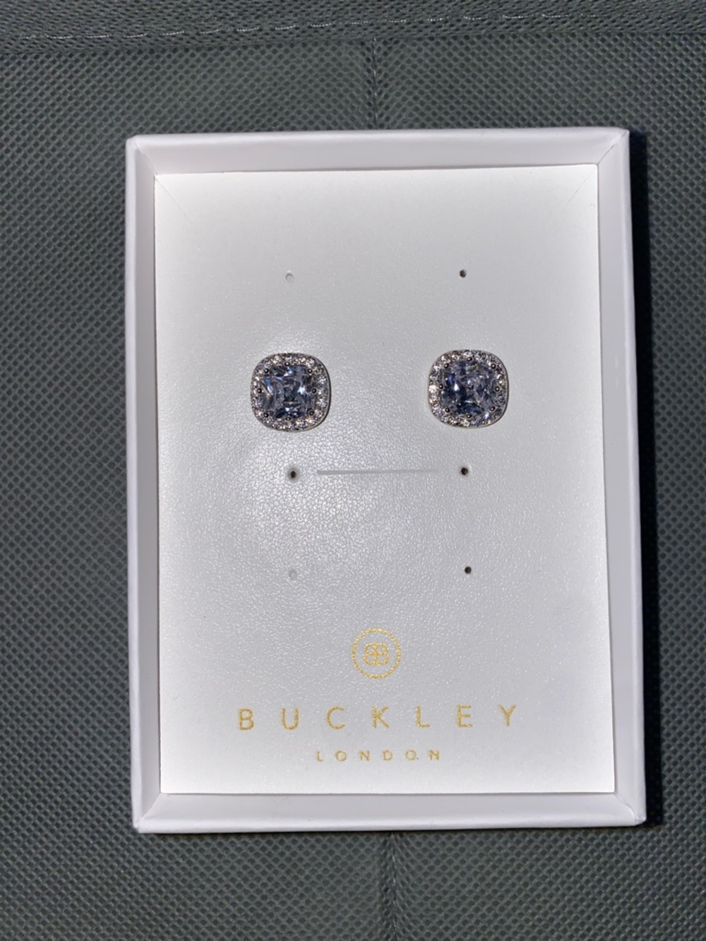 NWT Buckley London Cushion Halo Stud Earrings